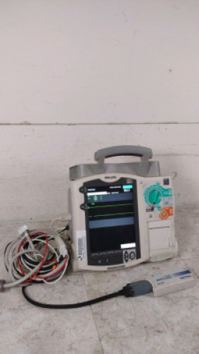 PHILIPS HEARTSTART MRX DEFIB WITH PACER, AED MODE, 2 BATTERIES, TEST LOAD,ECG CABLE
