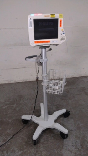 PHILIPS INTELLIVUE MP30 PATIENT MONITOR ON ROLLING STAND