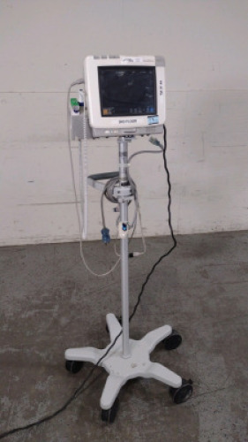 PHILIPS INTELLIVUE MP5T PATIENT MONITOR ON ROLLING STAND