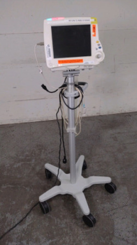 PHILIPS INTELLIVUE MP30 PATIENT MONITOR WITH MULTI-PARAMETER MODULE (M3001A) ON ROLLING STAND