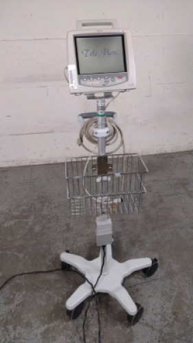 PHILIPS TELEMON PATIENT MONITOR ON ROLLING STAND