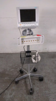 AGILENT TECH M1204A V24CT PATIENT MONITOR ON ROLLING STAND
