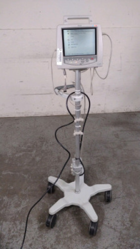 PHILIPS TELEMON PATIENT MONITOR ON ROLLING STAND