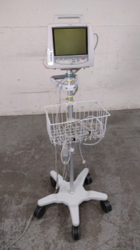 PHILIPS TELEMON PATIENT MONITOR ON ROLLING STAND