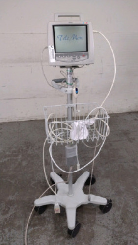 PHILIPS TELEMON PATIENT MONITOR ON ROLLING STAND