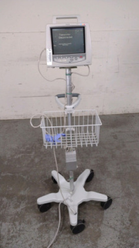 PHILIPS TELEMON PATIENT MONITOR ON ROLLING STAND