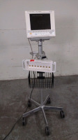 PHILIPS M1204A V24CT PATIENT MONITOR ON ROLLING STAND