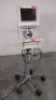 AGILENT TECH M1204A V24CT PATIENT MONITOR ON ROLLING STAND