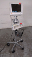 AGILENT TECH M1204A V24CT PATIENT MONITOR ON ROLLING STAND