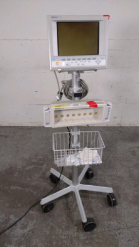 HP M1204A PATIENT MONITOR ON ROLLING STAND