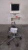 HP M1204A 24C OMNICARE PATIENT MONITOR ON ROLLING STAND