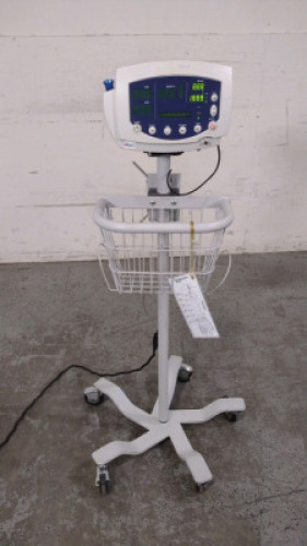 WELCH ALLYN 53STO VITAL SIGNS MONITOR ON ROLLING STAND
