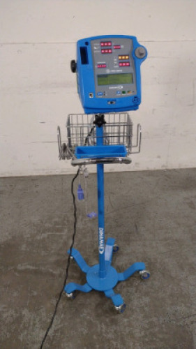 GE DINAMAP PRO 400V2 VITAL SIGNS MONITOR ON ROLLING STAND