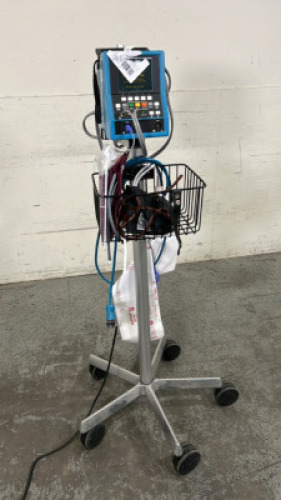 CRITIKON DINAMAP PLUS VITAL SIGNS MONITOR ON ROLLING STAND