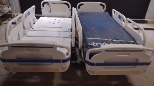 LOT OF (2) STRYKER 3005 S3 HOSPITAL BED WITH HEAD & FOOTBOARDS (CHAPERONE WITH ZONE CONTROL, BED EXIT, SCALE) (IBED AWARENESS)