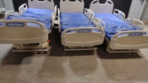 LOT OF (3) HILL-ROM VERSACARE HOSPITAL BEDS