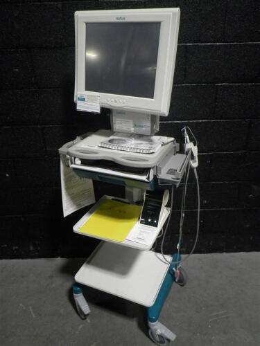 NATUS ALGO5 NEW BORN HEARING SCREENER ON CART (MONITOR IN BACK CRACKED)