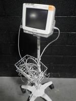 PHILIPS INTELLIVUE MP5 PATIENT MONITOR ON ROLLING STAND