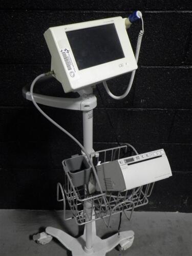 SPACE LABS ULTRAVIEW DM3 PATIENT MONITOR ON ROLLING STAND