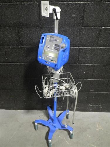 GE DINAMAP PRO 400V2 PATIENT MONITOR ON ROLLING STAND