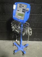 GE DINAMAP PRO 400V2 PATIENT MONITOR ON ROLLING STAND