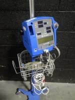 GE DINAMAP PRO 400V2 PATIENT MONITOR ON ROLLING STAND