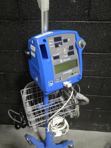 GE DINAMAP PRO 400V2 PATIENT MONITOR ON ROLLING STAND