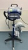 MEDLINE COMFORT GLIDE AIR REF MSC60090 AIR BLOWER ON ROLLING FLOOR STAND WITH QTY. (2) REF MSC600LT COMFORT GLIDE LT SHEET