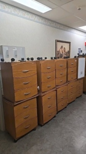 HILL-ROM AERO MOBILE 3-DRAWER BEDSIDE CABINET, QTY. (12)