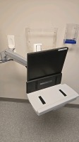 WALL MOUNT WORKSTATIONS, QTY. (12), QTY. (2) NEW **CPU, MONITOR, KEYBOARD NOT INCLUDED (LIGHT DEINSTALL)