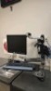 ERGOTRON WALL MOUNT, QTY (10) WITH HP PRODISPLAY P19A MONITOR, KEYBOARD (CPU NOT INCLUDED)