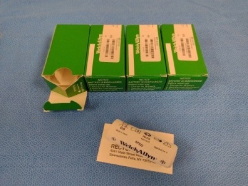 WELCH ALLYN 72200 REF 901000 3.5V RECHARGEABLE BATTERY, QTY. (4)