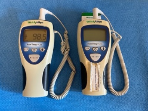 WELCH ALLYN SURETEMP PLUS 692 DIGITAL THERMOMETER, QTY. (2)