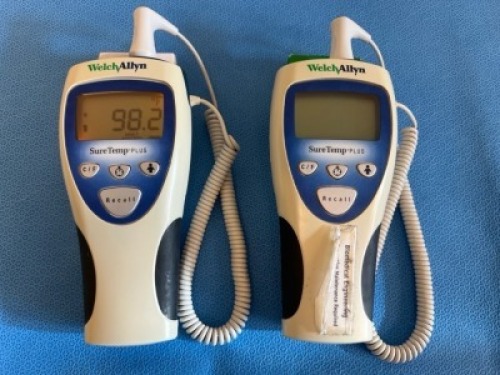 WELCH ALLYN SURETEMP PLUS 692 DIGITAL THERMOMETER, QTY. (2)