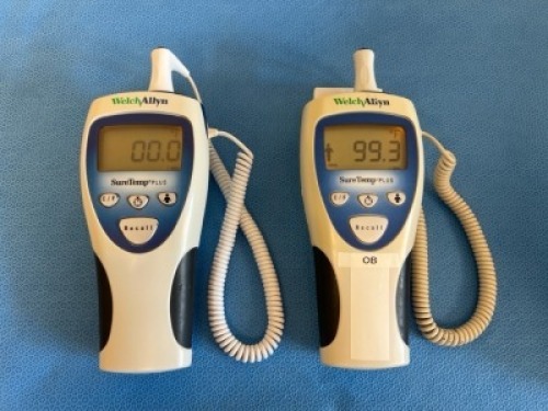 WELCH ALLYN SURETEMP PLUS 692 DIGITAL THERMOMETER, QTY. (2)