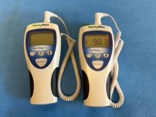 WELCH ALLYN SURETEMP PLUS 692 DIGITAL THERMOMETER, QTY. (2)