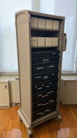 HERMAN MILLER ROLL-TOP DOOR SUPPLY CART