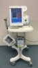 PHILIPS RESPIRONICS V60 VENTILATOR WITH DIGITAL AUTO-TRAK SENSITIVITY ON CART WITH FISHER & PAYKEL MR850JHU RESPIRATORY HUMIDIFIER