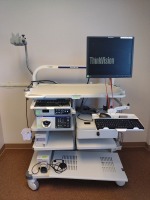 OLYMPUS ENDOSCOPY SYSTEM TO INCLUDE: EVIS EXERA III CV-190 VIDEO PROCESSOR, EVIS EXERA III CLV-190 LIGHT SOURCE, MAJ-1921 KEYBOARD, UCR CO2 REGULATION UNIT, OFP-2 FLUSHING PUMP, WM-DP2 CART
