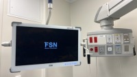 BERCHTOLD CEILING MOUNT, SINGLE CHROMOVIEW SFP26-075-1012 947 26" FLAT PANEL MONITOR, TELETOM ANESTHESIA BOOM (COI/DEINSTALL REQURIED)