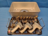 STRYKER DRILL REAMER TRAY STRYKER SYSTEM 8 POWER INSTRUMENT SET TO INCLUDE 8203 ROTARY DRILL, 8206 RECIP SAW, 8208 SAGITTAL SAW HANDPIECES & ATTACHMENTS