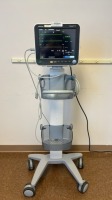 MINDRAY PASSPORT 12 PATIENT MONITOR WITH LEADS ON ROLLING STAND