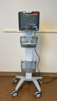 MINDRAY PASSPORT 12 PATIENT MONITOR WITH LEADS ON ROLLING STAND