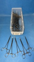 LOT OF 8'' CURVED & STRAIGHT FORCEPS