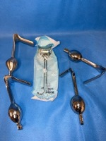 LOT OF WEIGHTED SPECULUMS AND BLADDER BLADES