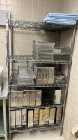 RACK OF ASSORTED STERILIZATION BASKETS AND TRAYS