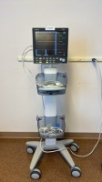 MINDRAY DATASCOPE PASSPORT V PATIENT MONITOR WITH LEADS ON ROLLING STAND