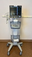 MINDRAY DATASCOPE PASSPORT V PATIENT MONITOR WITH LEADS ON ROLLING STAND
