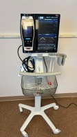 MASIMO ROOT PATIENT MONITOR WITH RADICAL 7 PULSE CO-OXIMETER ON ROLLING STAND