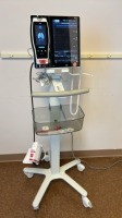 MASIMO ROOT PATIENT MONITOR WITH RADICAL 7 PULSE CO-OXIMETER ON ROLLING STAND